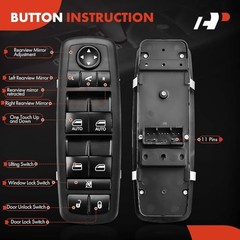 Front Left Driver Side Power Window Switch, with Dual Auto | Compatible with