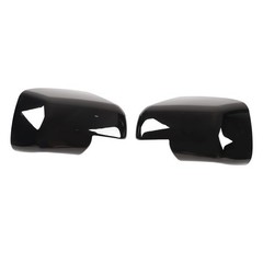 1 Pair Glossy Black Door Rear View Mirror Cover Cap Improve Appearance For HJRA