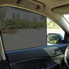2Pcs Durable Car Window Film Black PVC Privacy Sun Heat Shield for Vehicle