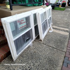 New Vinyl Double-Hung Replacement Windows – White – Energy Efficient (Lot of 3)