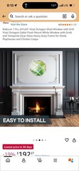 Riakrum 24×24 Octagon Vinyl/PVC Window White Double Pane Insulated GBG Grids