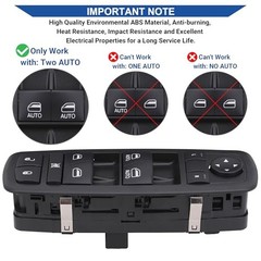 Power Window Switch Button Front Left Driver Side – Compatible with Dodge Grand