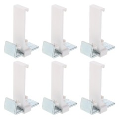 6 Pcs Clamp Style Roller Shade Holders Mount Brackets for Rentals