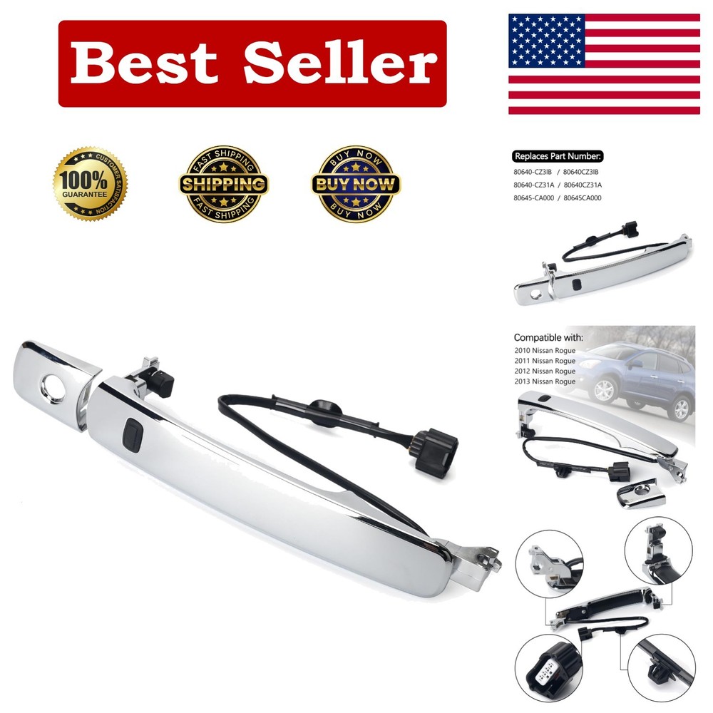 Exterior Chrome Door Handle Front Left Driver Side for Nissan Rogue 2010-2013,wi
