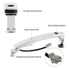 Deal Chrome Exterior Door Handle w/Key Hole, Front Driver Left Side,