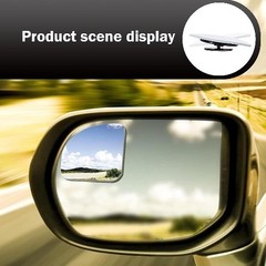 2 PCS Frameless Fan-shaped Convex Blind Spot Mirrors, Adjustable HD Glass for As