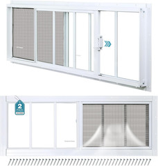 Shed Windows 12″X24″ 2 Pack, Upgraded Sliding Transom Window with Tempered Glass
