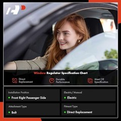 Power Window Regulator Without Motor – Compatible with Front Passenger Side
