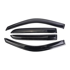 Window Visor Tape-on Side for 2009-2014 Ford F-150 SuperCrew, Window Deflecto…