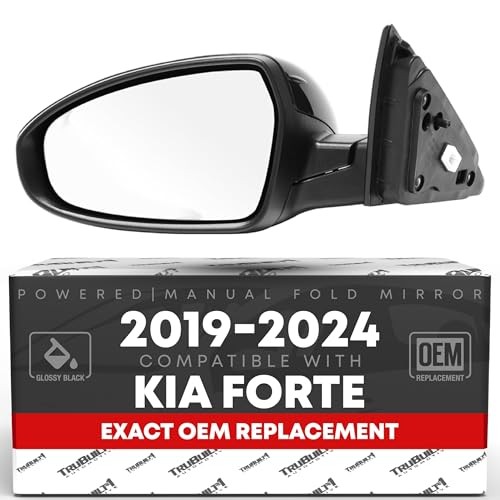 Replacement – Compatible with 2019-2024 Kia Forte – Powered Driver Side Mirror