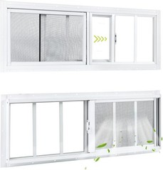 2 Pack Shed Windows 10″x29″ Sliding Windows Transom Window with Tempered Glass