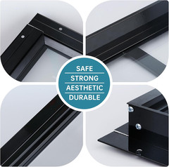 Shed Window 10″X35″ 2 Pack Transom Window Fixed Design with Tempered Glass, Perf