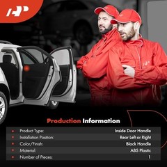 Rear Driver or Passenger Side Interior Door Handle Compatible with Dodge