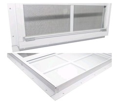 24 X 27 ” Single-pane Aluminum White Flush( 2 pack) shed windows