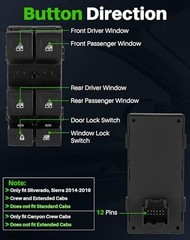 Power Window Switch Fit for Chevy Silverado 1500 (2014-2019), Chevrolet