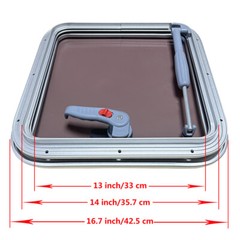 ISURE MARINE Anodized Aluminum Push Out Deck Hatch Boat Yacht Square Opening