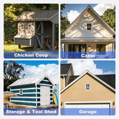 14″x21″ Shed Windows 2 Pack – Clear Tempered Glass, Metal Screen, Aluminum, Outd