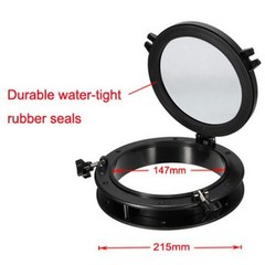Black Porthole Marine Boat Portlight Hatch Yacht RV Port Light Window 215/265mm