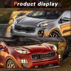 Headlight Assembly Compatible with 2017-2021 Kia Sportage, Halogen Driver side