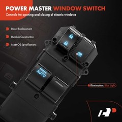 Left Front Master Power Window Switch for Honda Accord 2008-2012 Driver Side