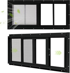 2 Pack Shed Windows, 10″X18″ Sliding Windows, Transom Window W/ Tempered Glass
