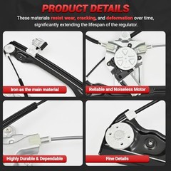 Front Left Driver Side (7 Pins) Power Window Regulator with Motor 748-974