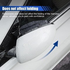2-in-1 Car Blind Spot Mirrors with Rain Eyebrow, 360° Adjustable Rearview Mirro