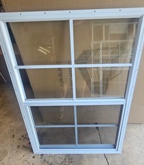 24×36″ (2 Pack) Single-pane Aluminum Shed Windows White Durable screws included