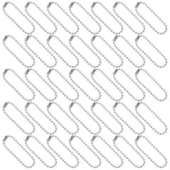50Pcs Durable Iron Bead Chains for Jewelry Making DIY Crafts Light Grey