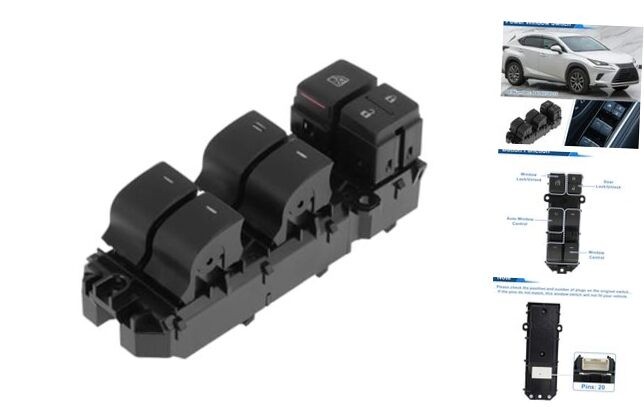 Front Left Driver Side Power Window Switch for Lexus NX300 2018-2021 Window