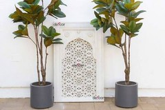 Taj Carved Indian Marble Window, Ornate Lattice Wall Panel, Marble Screen