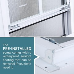 2 Pack 12″x18″ Flush Mount Shed Windows – Tempered Glass, Fiberglass Screen, Ide