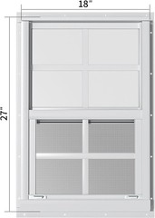 Sleek White 18″ x 27″ Aluminum Shed Windows – 2 Pack for Easy Installation