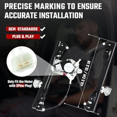 Passenger Side Power Window Regulator with Motor Fit for Front Right 751-740