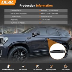 DEAL New Set of 1 Front Driver Left Side Smooth Black Exterior Door Handle