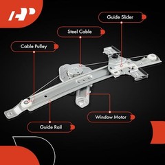 Electric Power Window Regulator with Motor Compatible Rear Driver Side (LH)