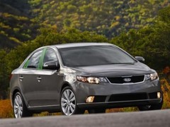 Pillar Post Window Trim Compatible with Kia Forte 2010-2013 Gloss (Black)