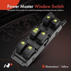 Master Power Window Switch Compatible with Kia Rio, Rio5, 2007 2008 2009