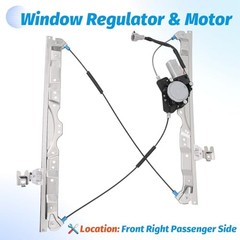 Front Driver & Passenger Side Window Regulator with Motor 6 Pins Compatible
