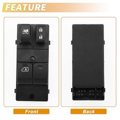 Front Left Driver Power Window Switch for Nissan Altima 2.5L 2009-2013 Black