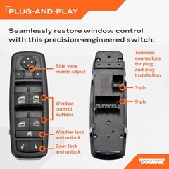 901-473 Front Driver Side Power Window Switch – Master Switch Compatible with