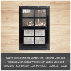 Shed Windows with Fiberglass Screen 2 Pack
