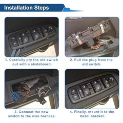Front Left Driver Side Power Window Switch for Toyota Yaris 2011-2019 Window