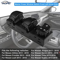 Master Power Window Switch Left Driver Side for Nissan Altima Frontier Leaf