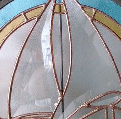 PORTHOLE FOR DOORS STAINED GLASS No. 6 phi 350 mm