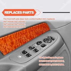 Front Driver Left Side and Passenger Right Side Door Window Switch Bezel,