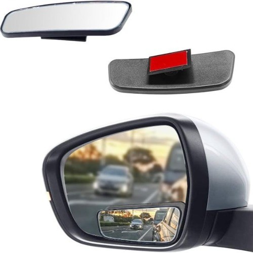 2PCS Rectangle Blind Spot Mirror for Car, Adjustable Wide Angle Mirror with Fram