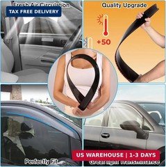 Window Visor Tape-on Side for 2009-2014 Ford F-150 SuperCrew, Window Deflectors