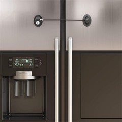 1 Set Child Safety Lock Refrigerator Lock for Fridge Cabinet Drawer 26cm Oval