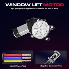 Front Driver Side Power Window Regulator with Motor (2 Pins) Front Driver (LH)